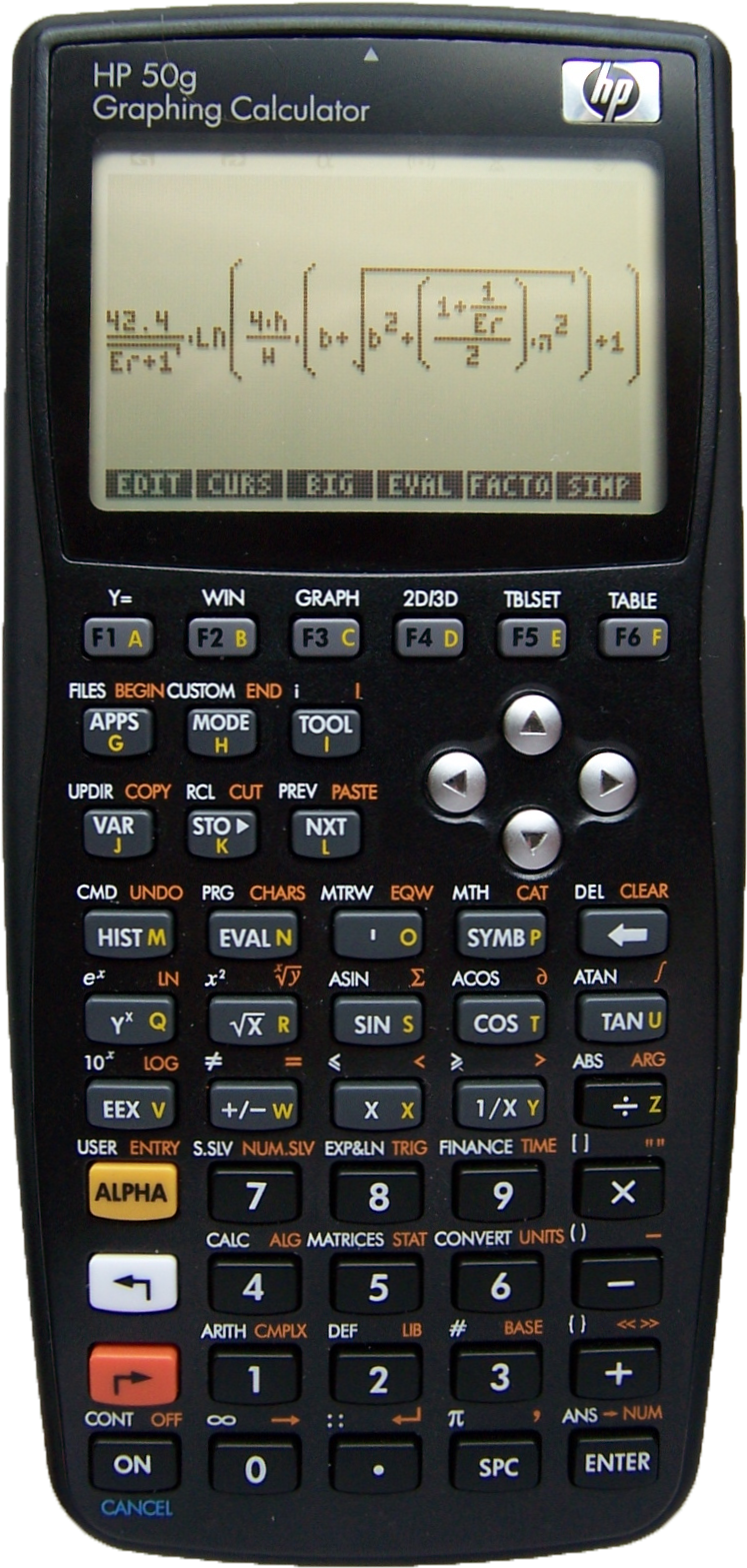 H P50g Graphing Calculator PNG