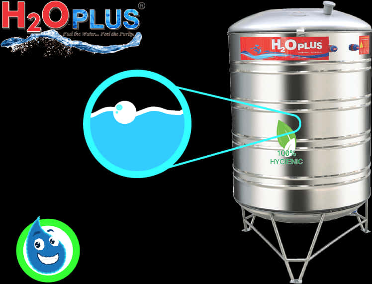 H2 O Plus Water Tank Advertisement PNG