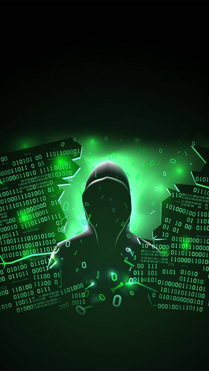 Hacker Breaking Binary Code Hacking Android Wallpaper