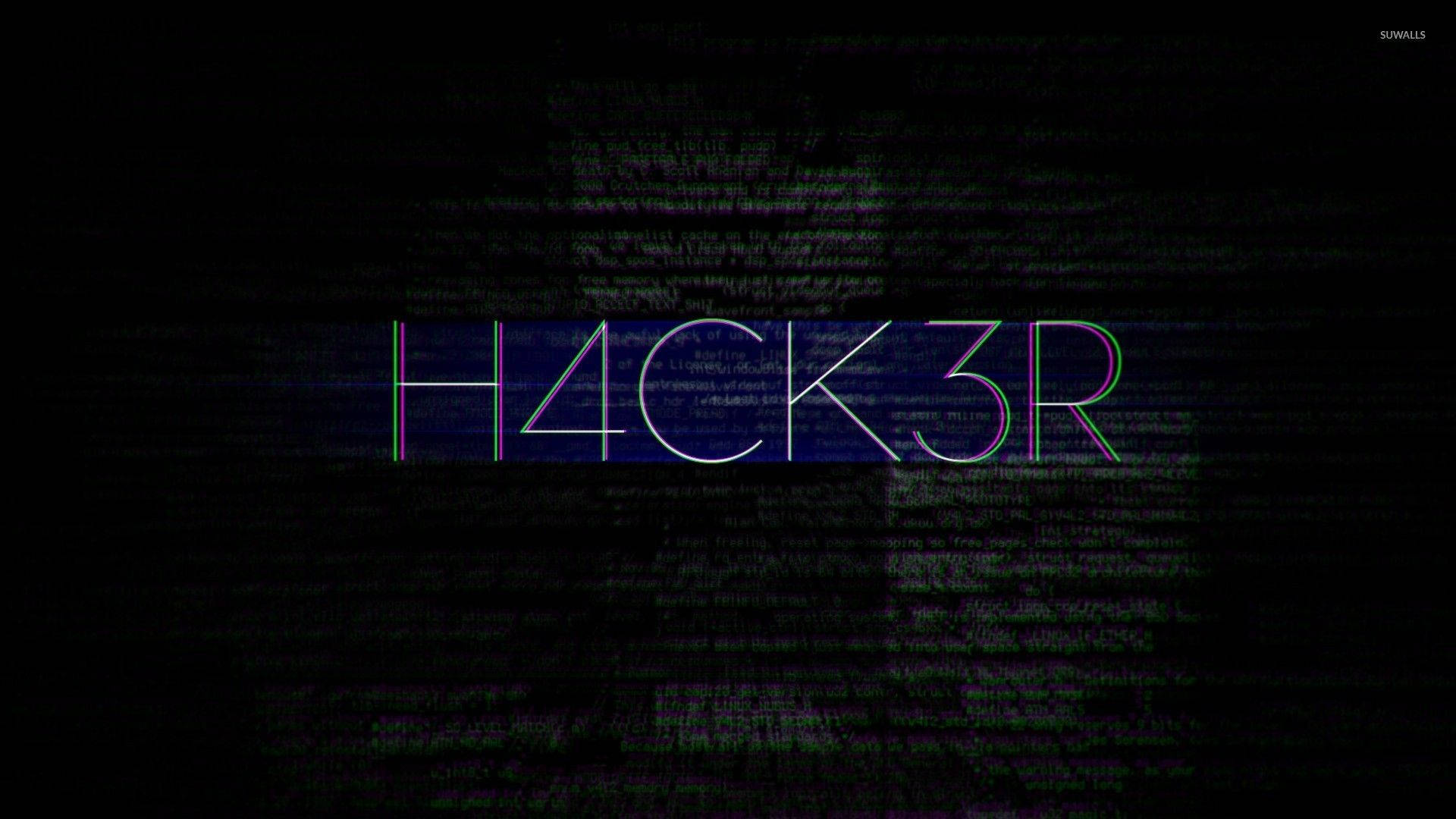 Hacker Glitch Font fuld HD grafik. Wallpaper
