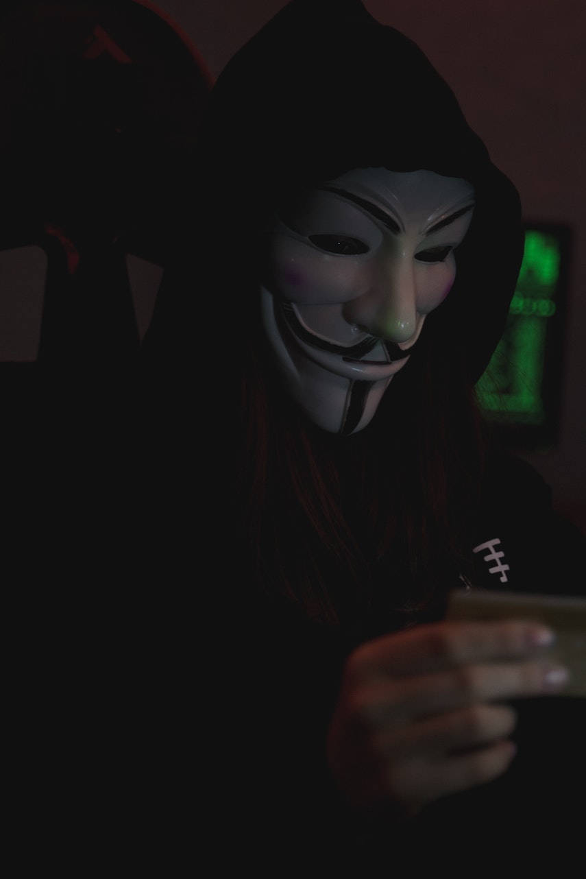 Hacker Holding A Phone 3d Wallpaper