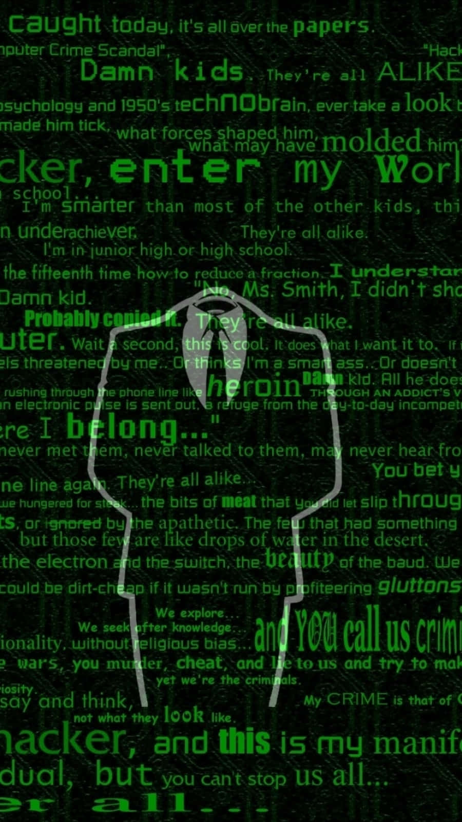 Hacker_ Manifesto_ Background Wallpaper