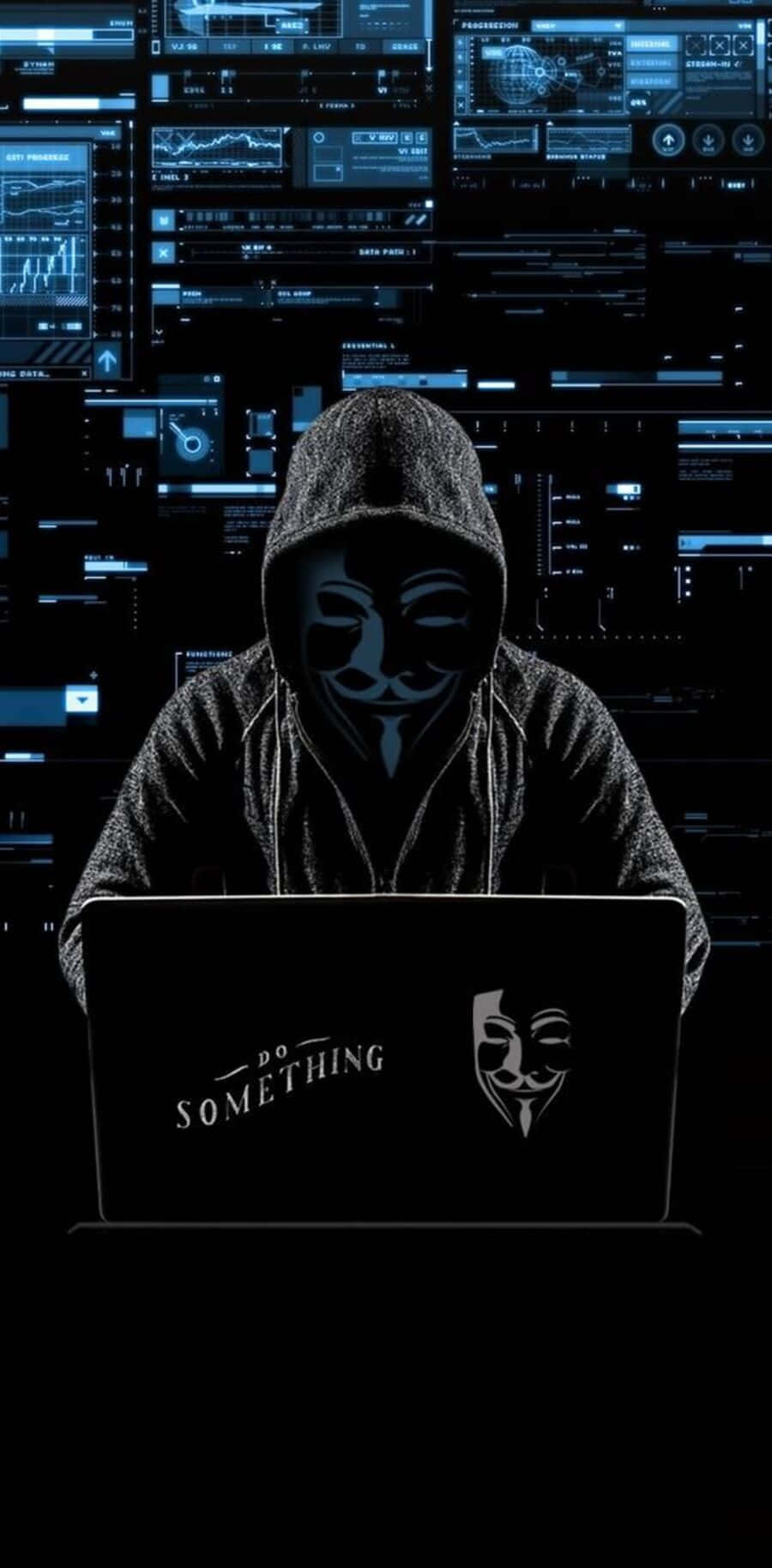Hackerin Anonymous Maski Phone Wallpaper Wallpaper
