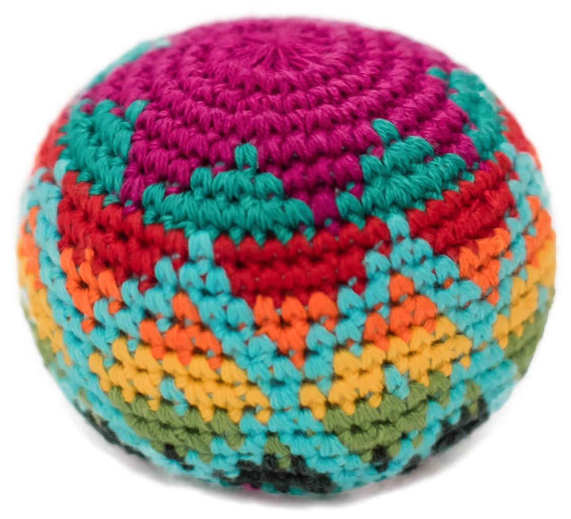 Hacky Sack Crochet Colorful Rainbow Wallpaper