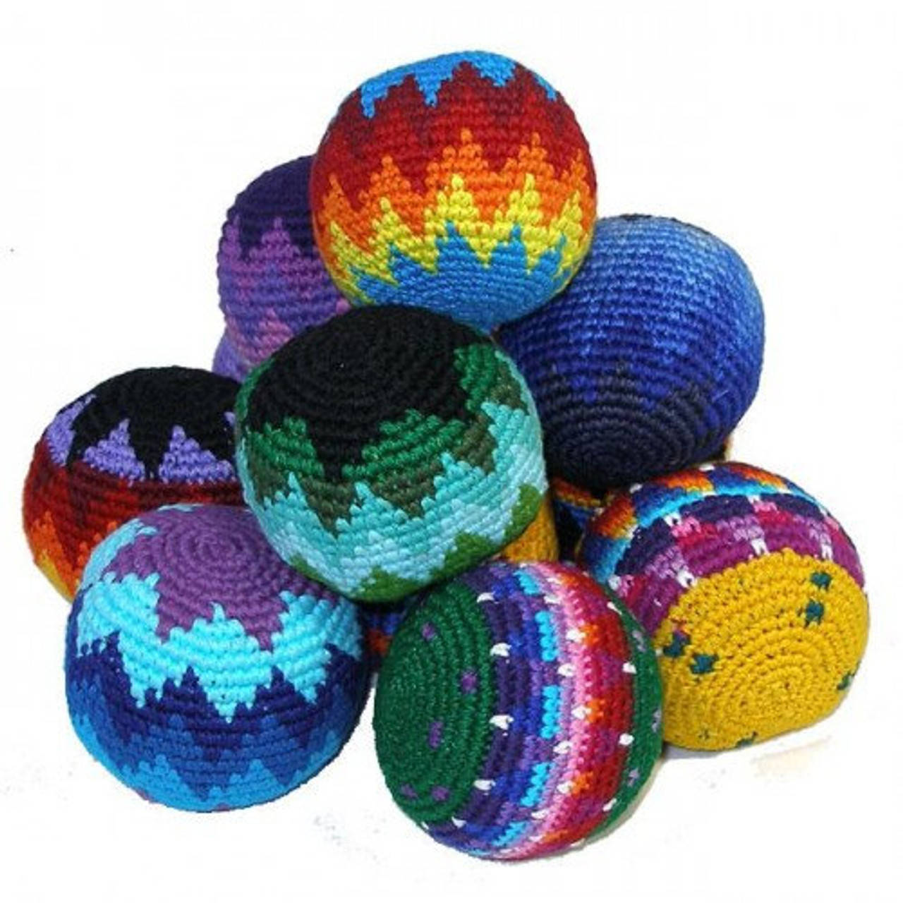 Hackysack Crochet Colorido Vibrante Fondo de pantalla