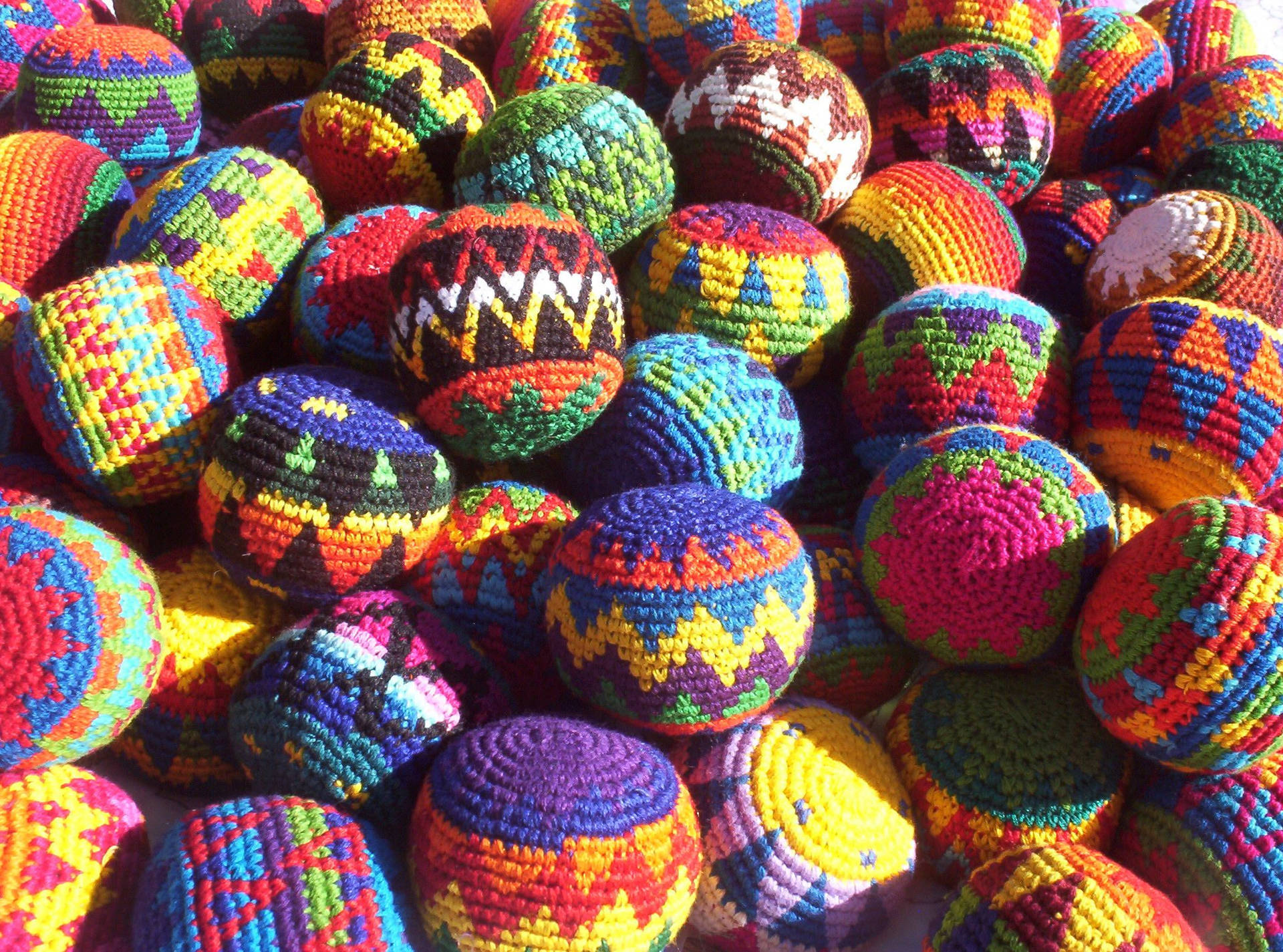 Vivacespinning Crochet Hacky Sack Che Mostra Abilità E Cultura Sfondo
