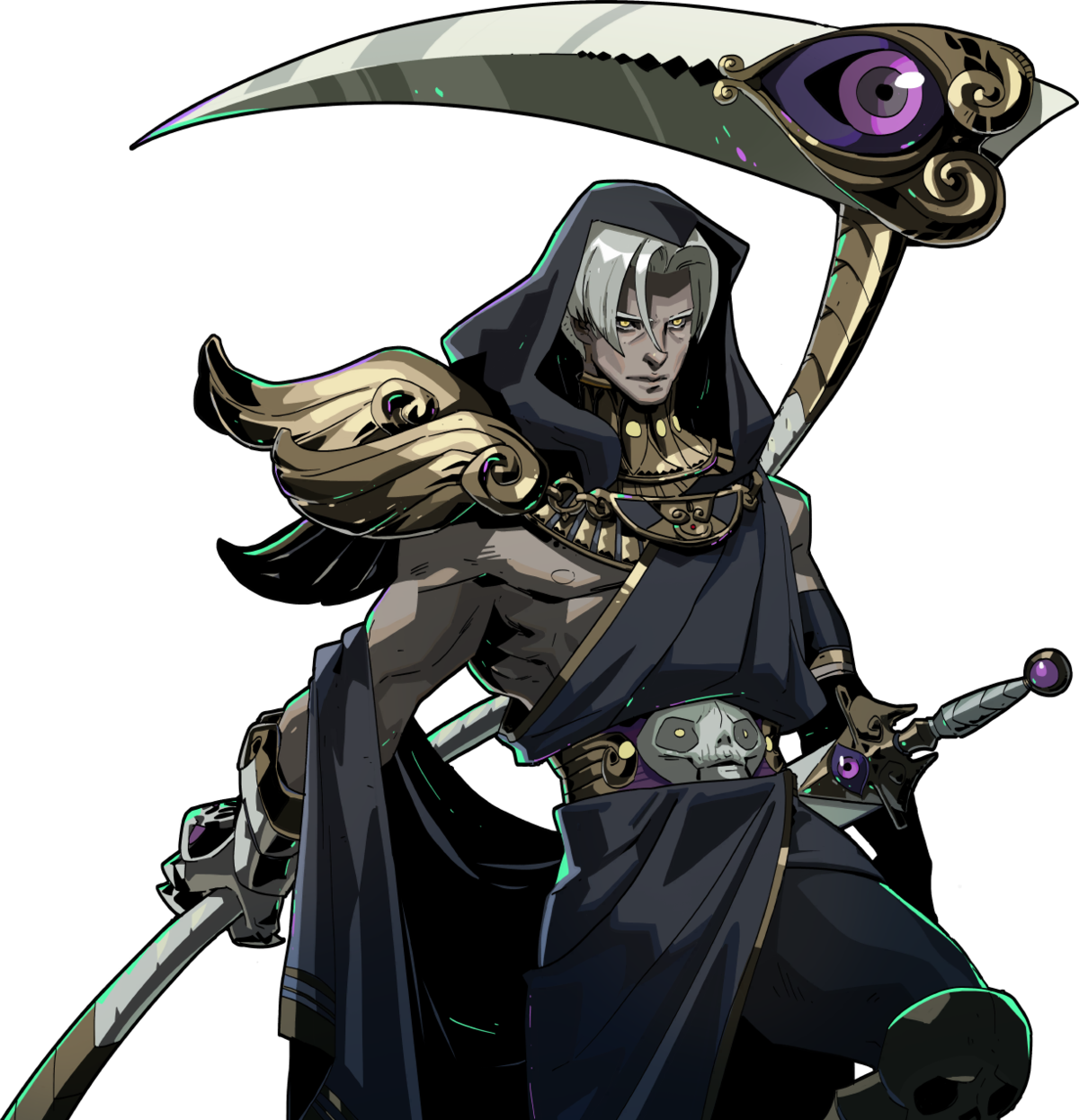 Hades Game Thanatoswith Scythe PNG