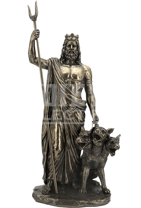 Hades Greek God Statuewith Cerberus PNG