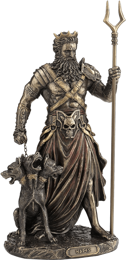 Hades_ Greek_ God_ Statue_with_ Cerberus.png PNG
