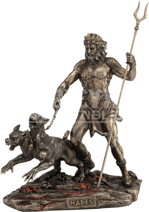 Hadesand Cerberus Statue PNG