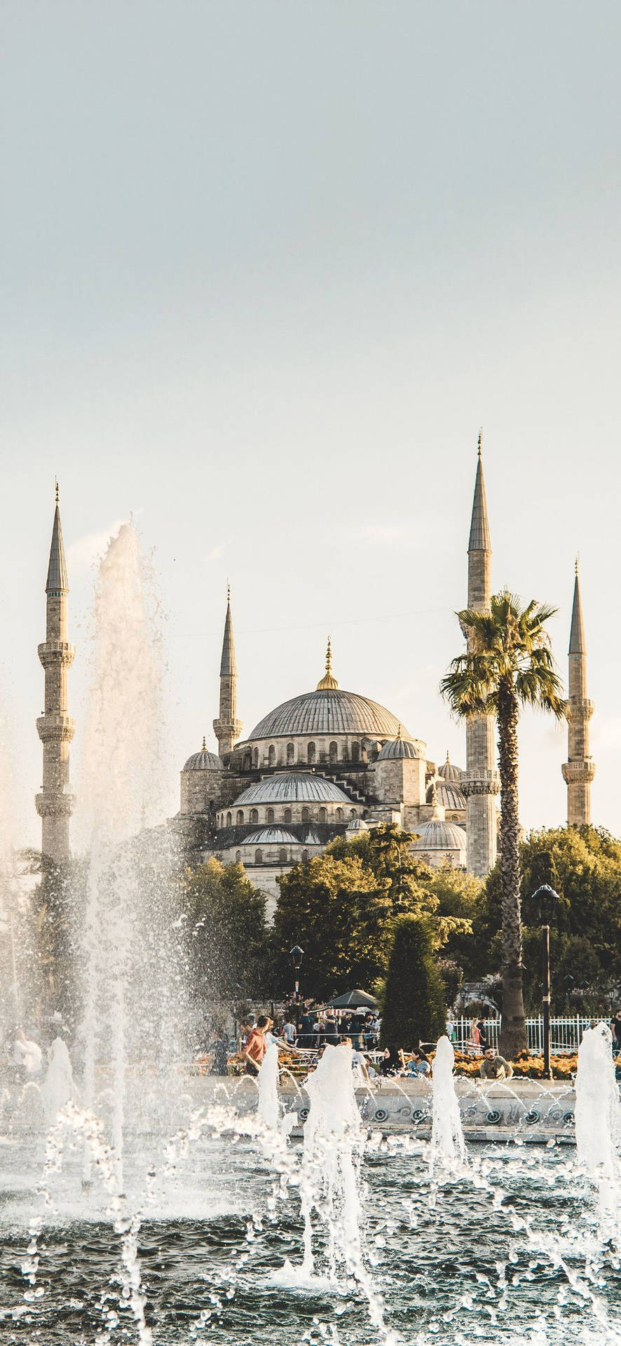 Hagia Sophia Fountains Background