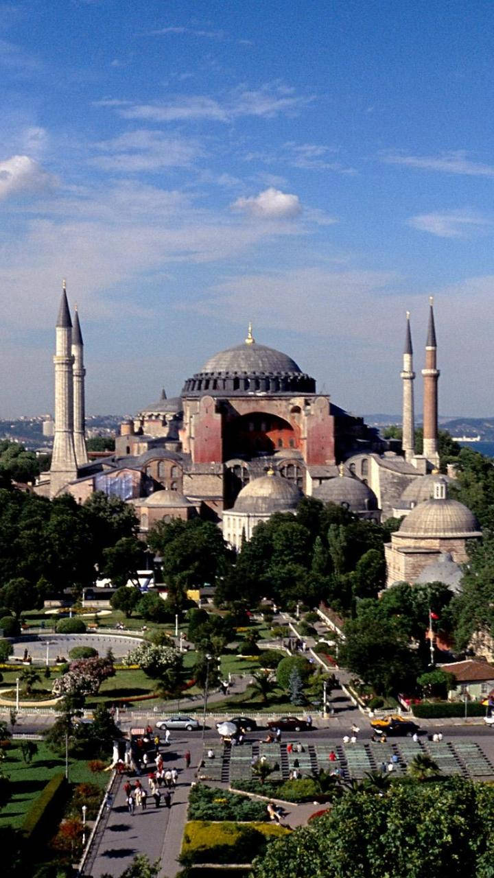 Hagia Sophia på en solskinsdag Wallpaper