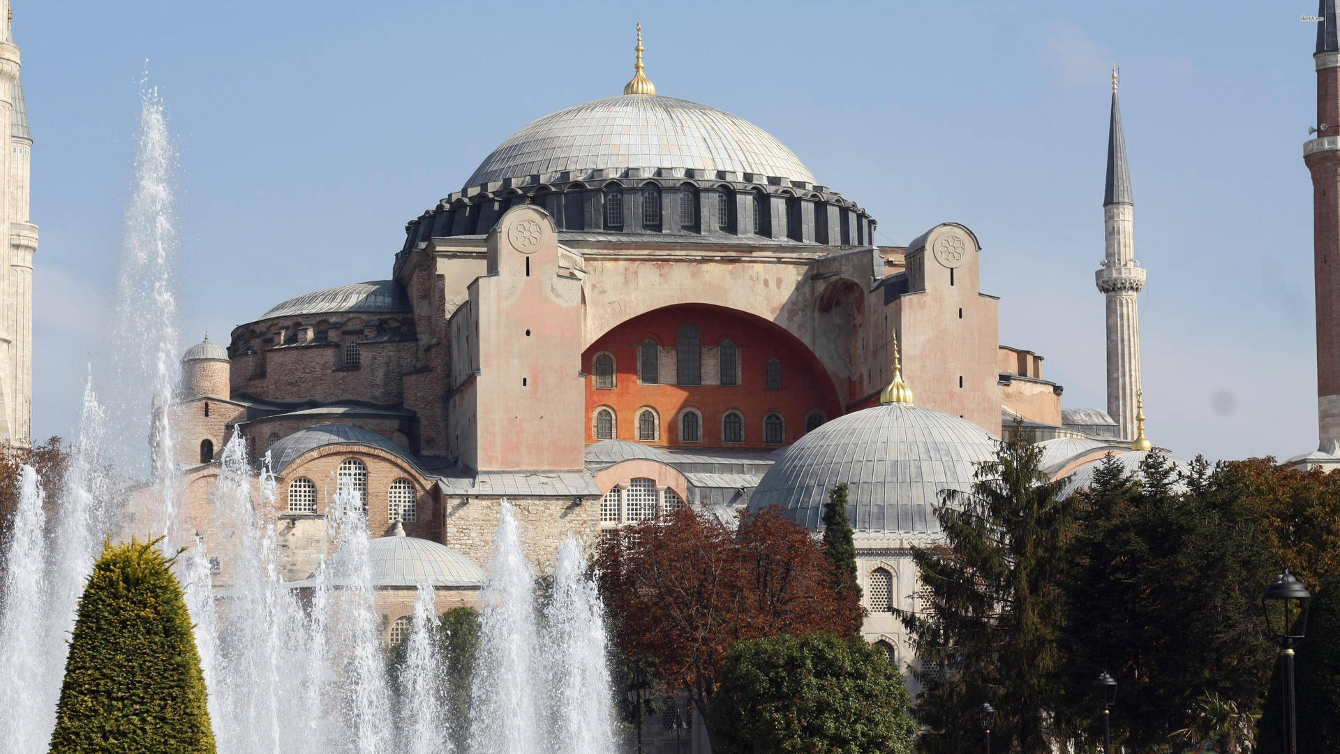 Hagia Sophia With One Spire Wallpaper