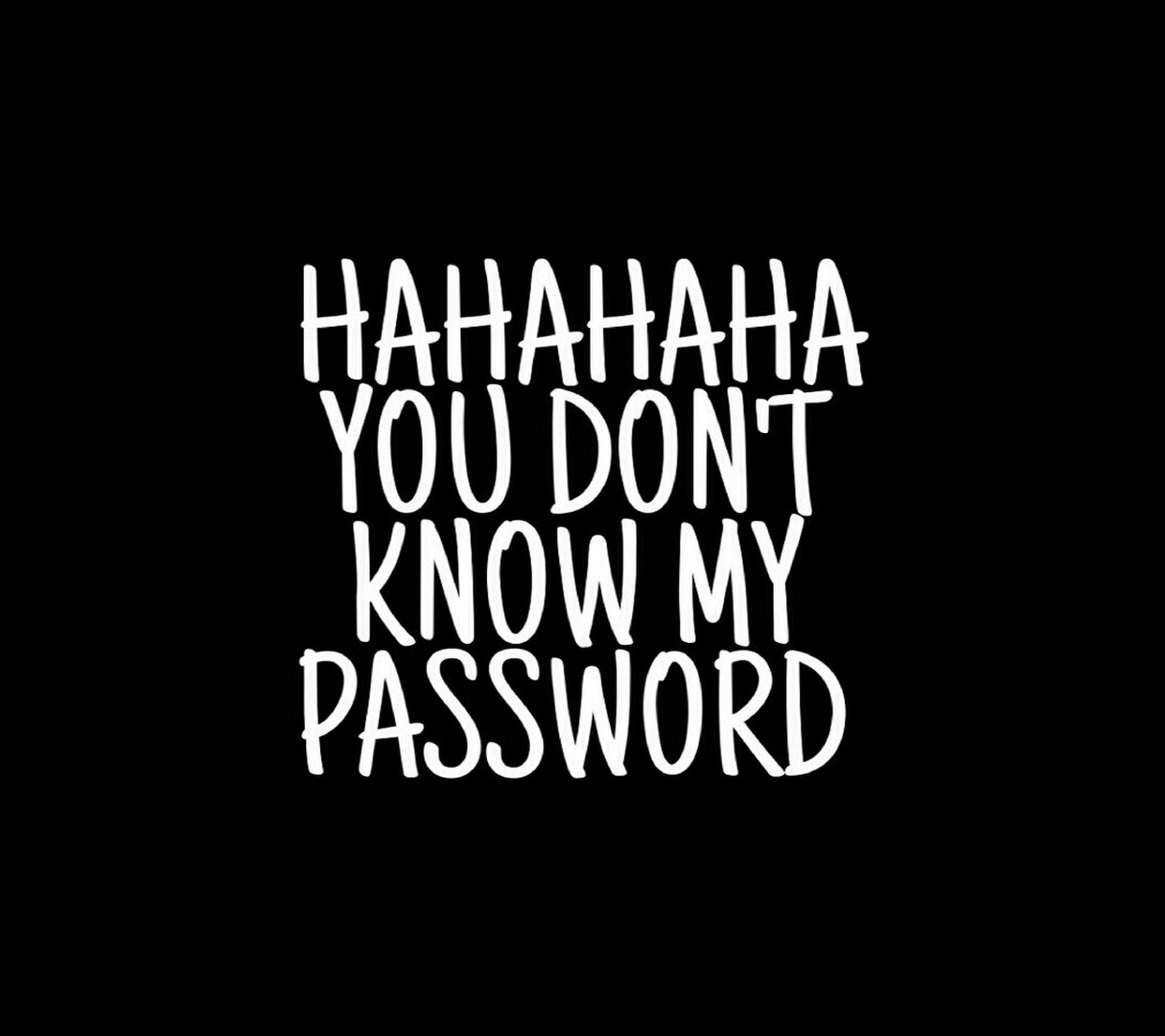 Hahahanon Conosci La Mia Password Sfondo