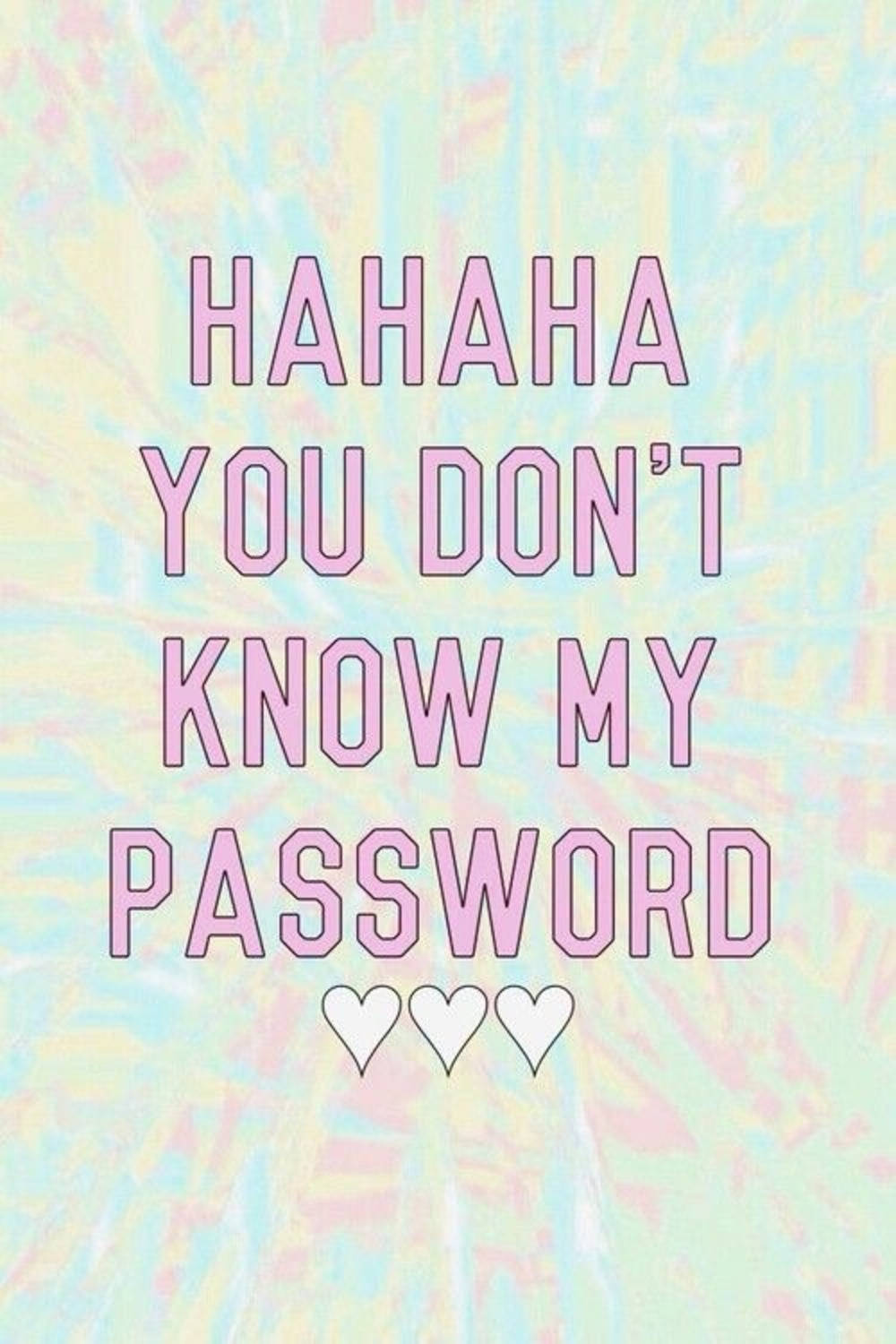 Hahaha,du Kennst Mein Passwort Nicht. Wallpaper
