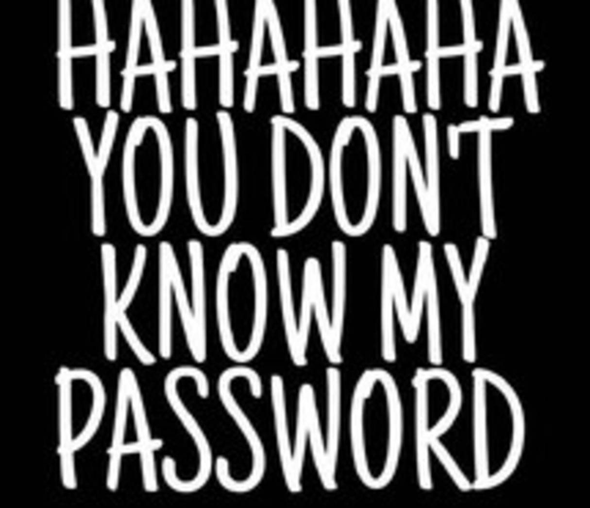 Playful Digital Security - "Hahaha You Don't Know My Password" Wallpaper