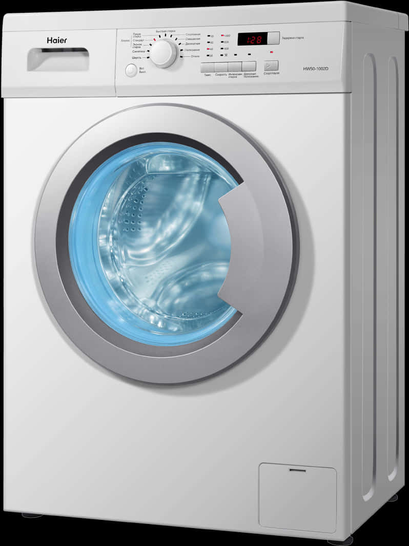Haier Front Load Washing Machine Model PNG