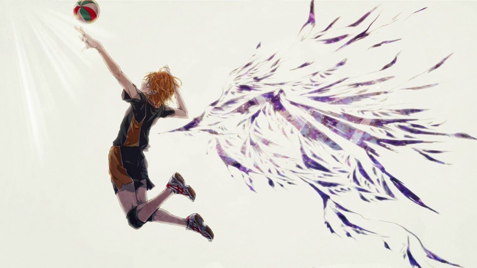 Haikyuu4k, Hinata Volando Alto. Fondo de pantalla