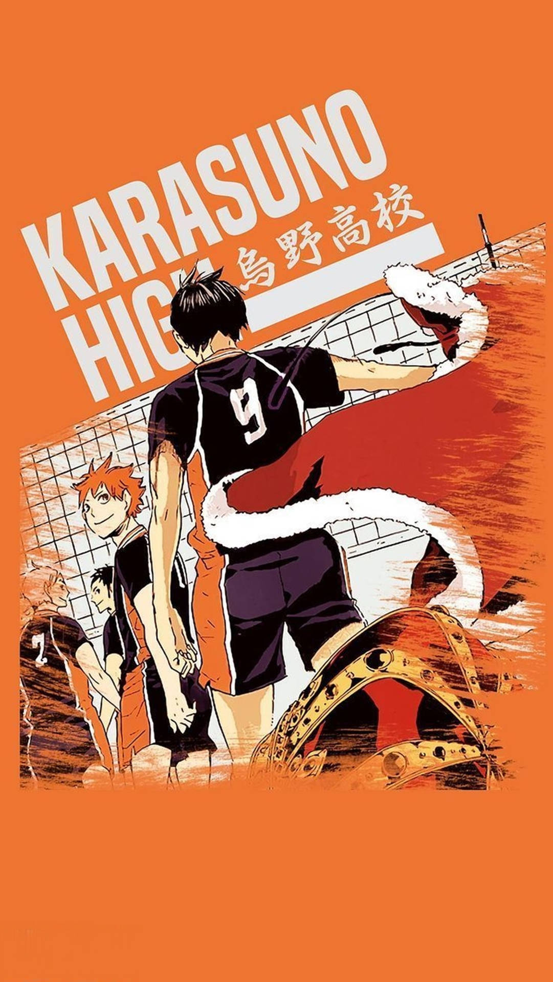 Haikyuu 4k Karasuno High Backs Poster Wallpaper