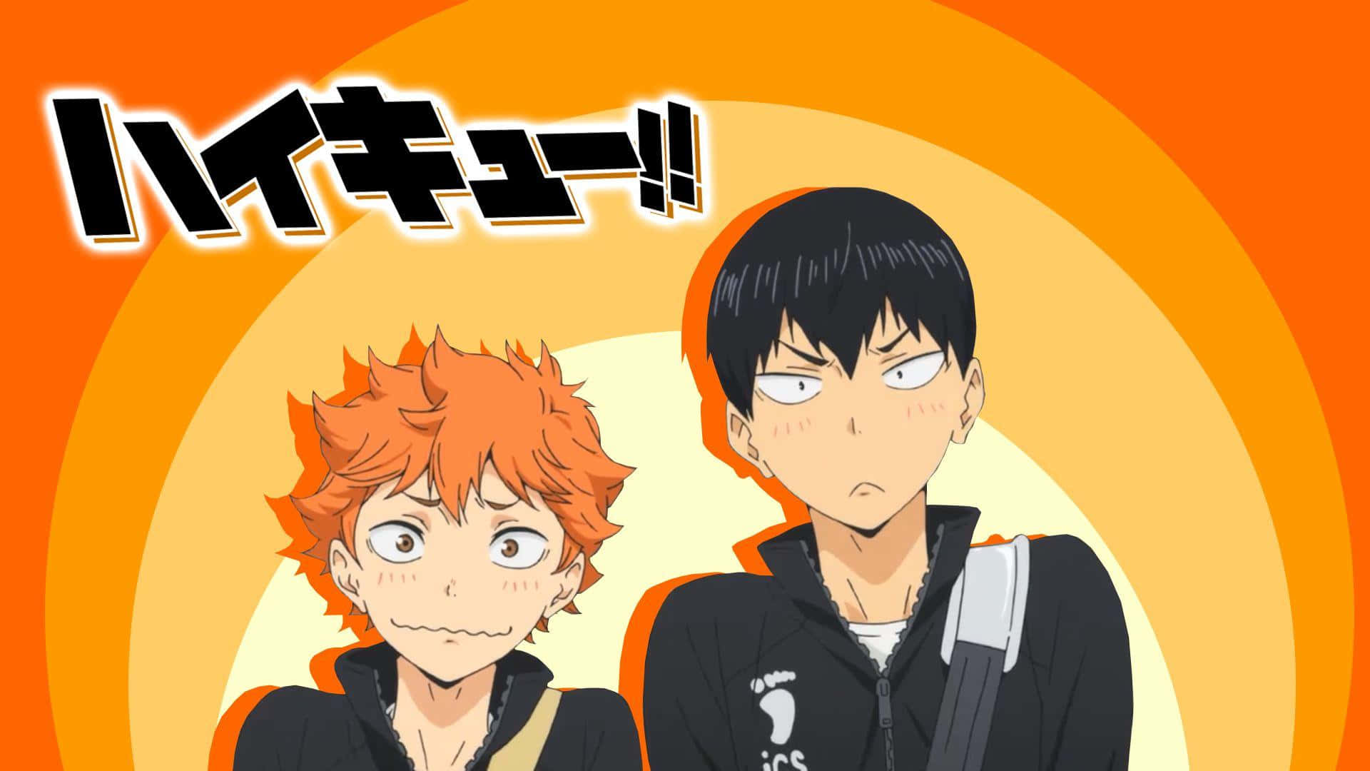 Wallpaper Featuring Characters from the Haikyuu Anime Series Wallpaper