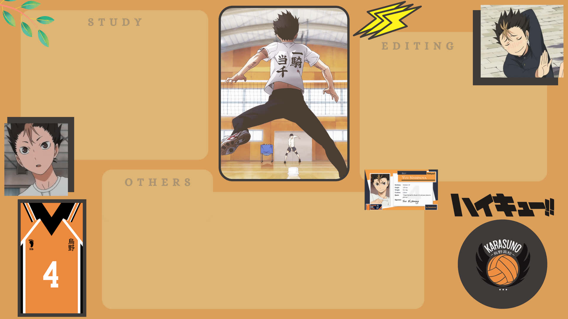 Spruce up your desktop with this chic Haikyuu aesthetic Wallpaper
