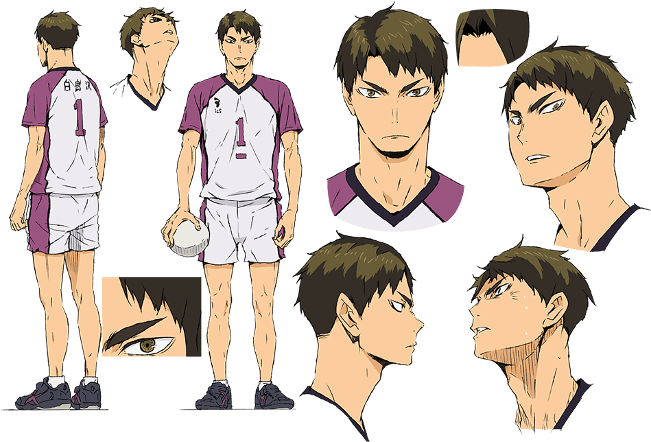 Haikyuu Character Design Kita Shinsuke PNG