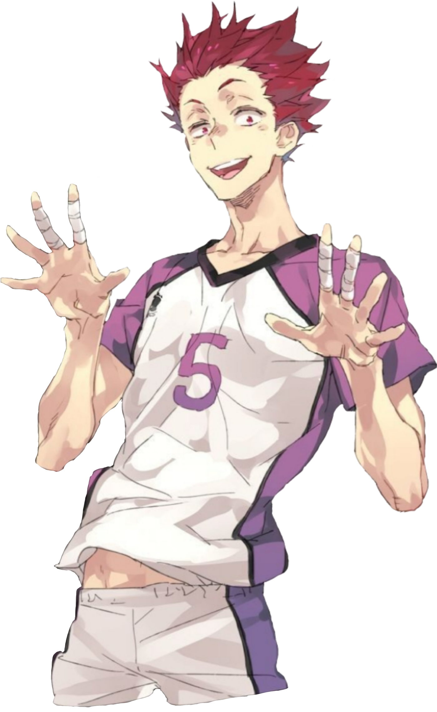 Haikyuu Character In Volleyball Jersey PNG