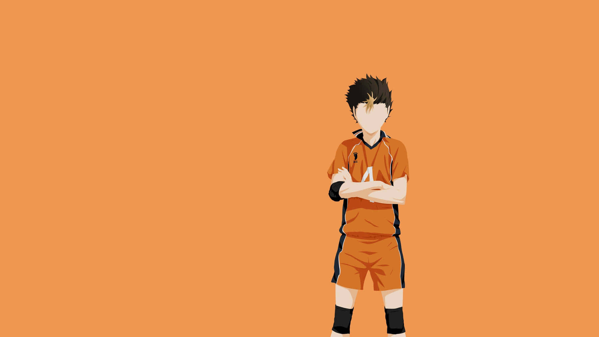 Haikyuu Character Orange Background Wallpaper