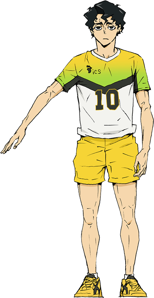Haikyuu Characterin Yellow10 Jersey PNG