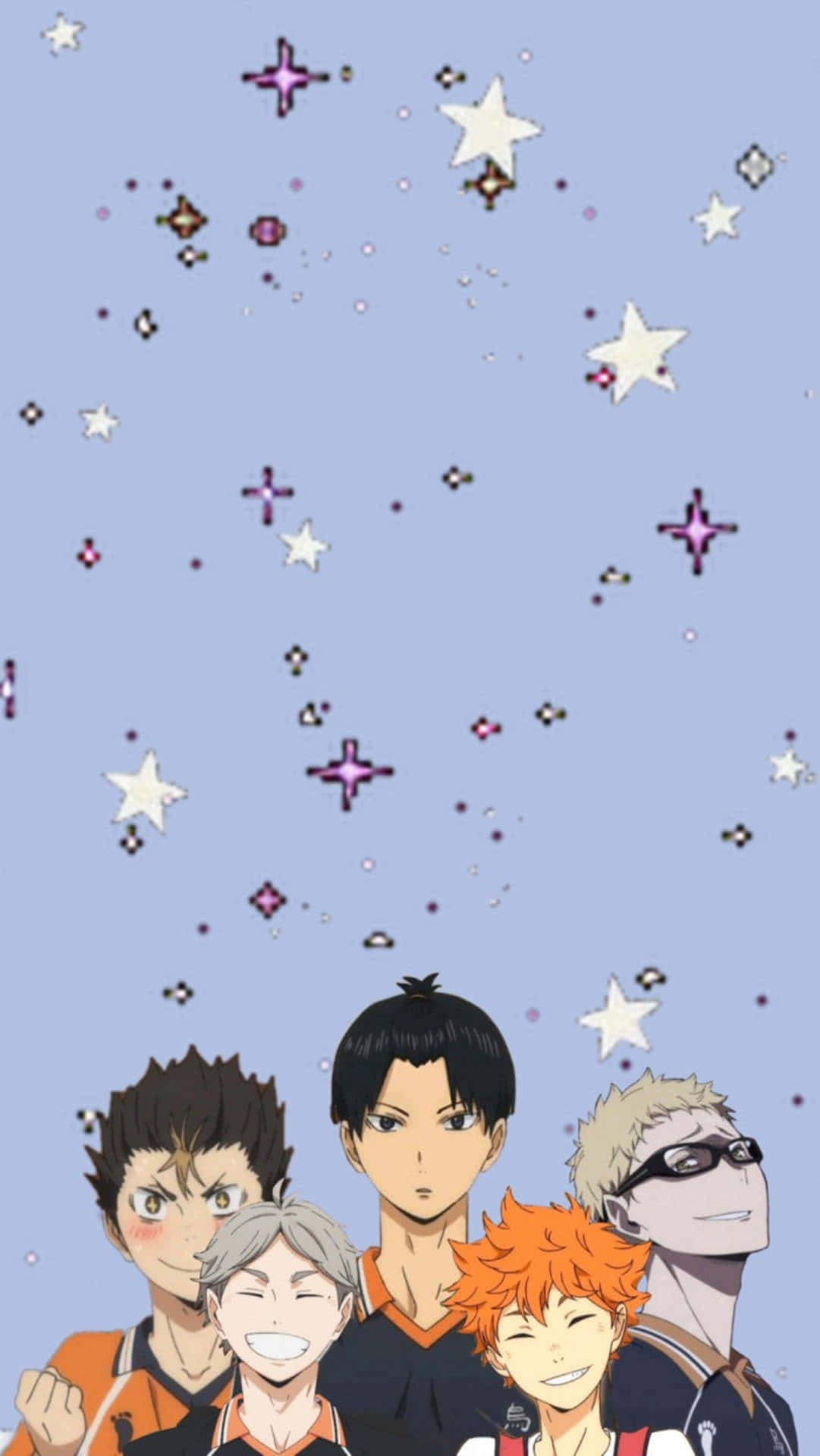 Haikyuu Characters Starry Background Wallpaper