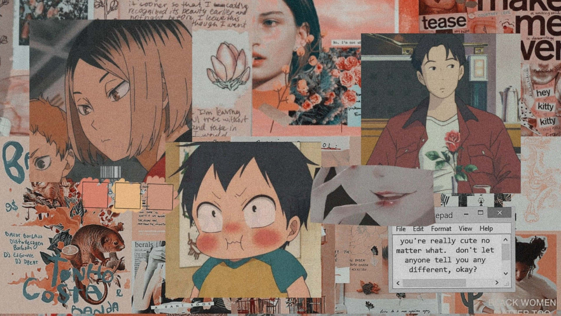 Haikyuu Collage Aesthetic Wallpaper Wallpaper