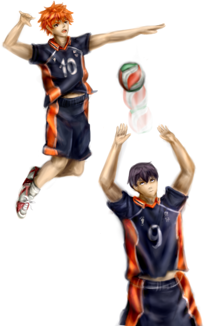 Haikyuu Dynamic Volleyball Action PNG