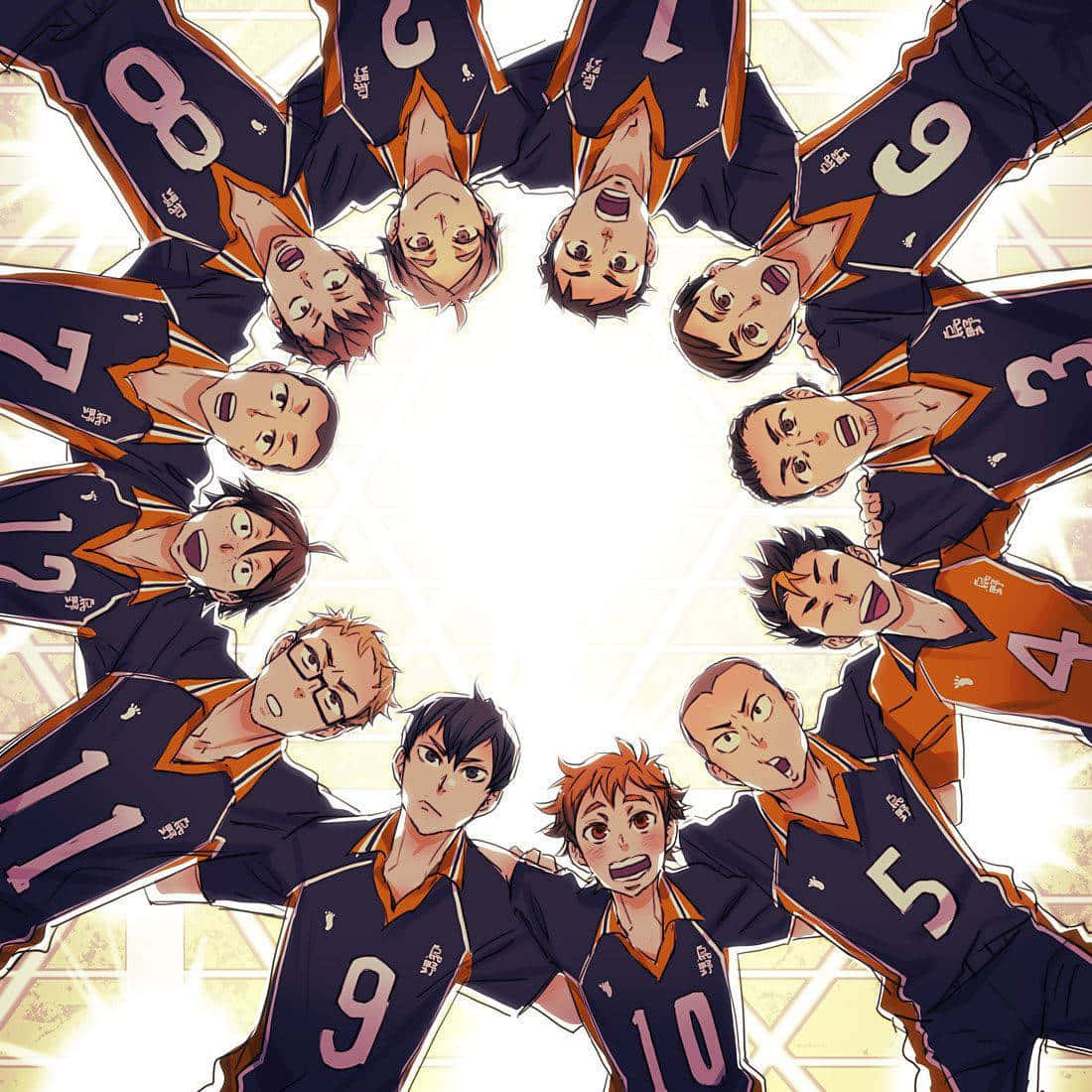 "A Powerful Team - Nekoma High School's Haikyuu Team" Wallpaper