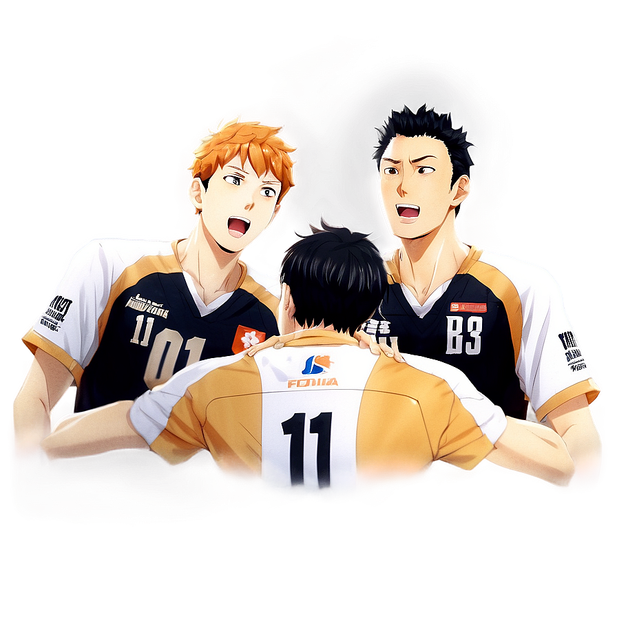 Haikyuu Team Huddle Png Urm PNG