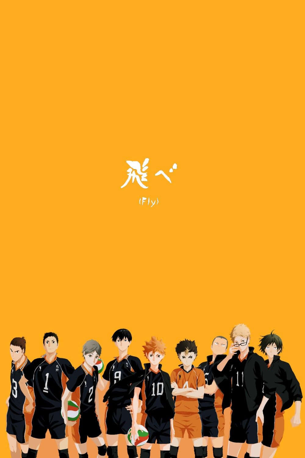 Haikyuu Team Orange Backdrop Wallpaper