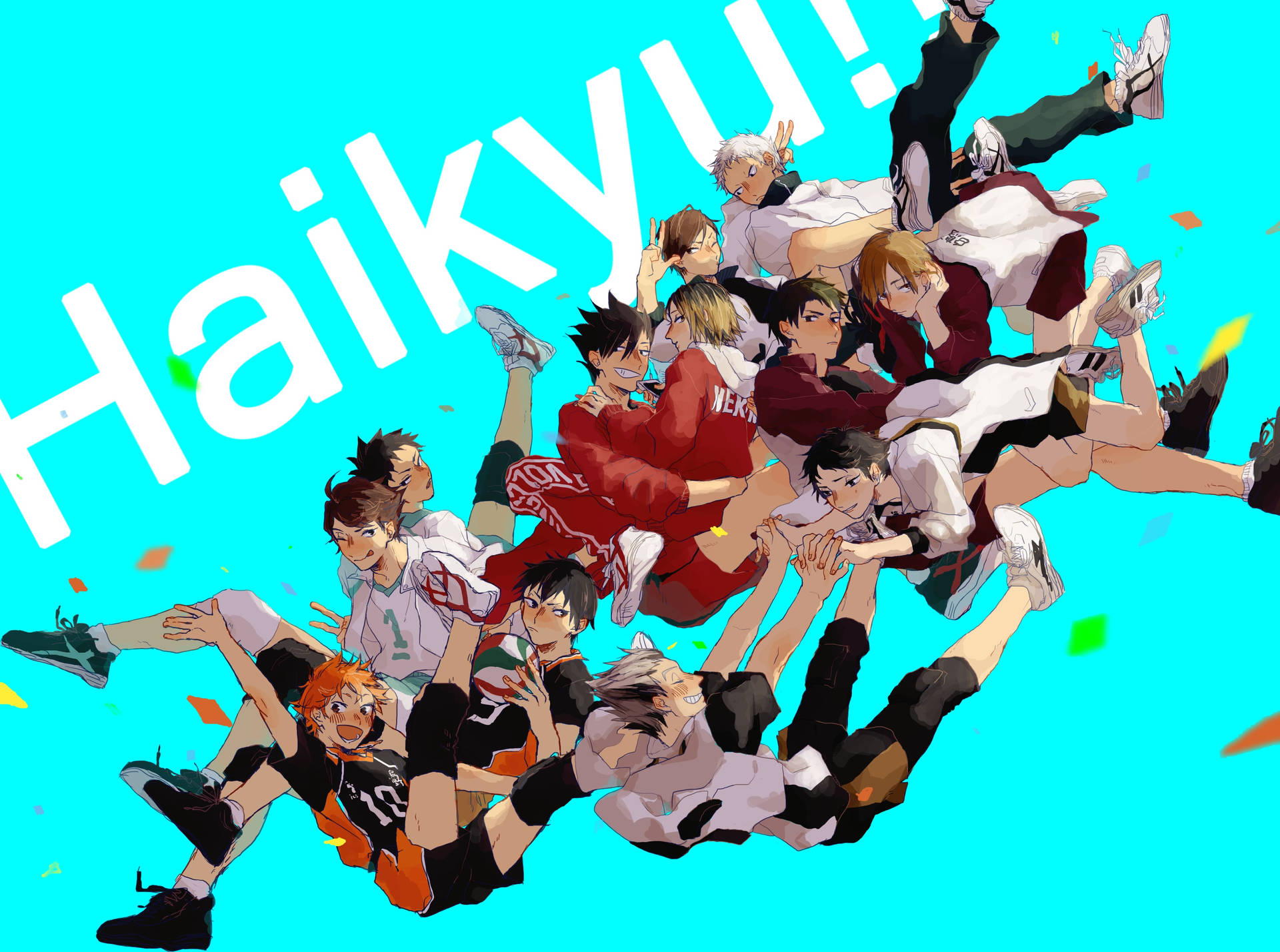 Haikyuu Teams Karasuno High Members Wallpaper