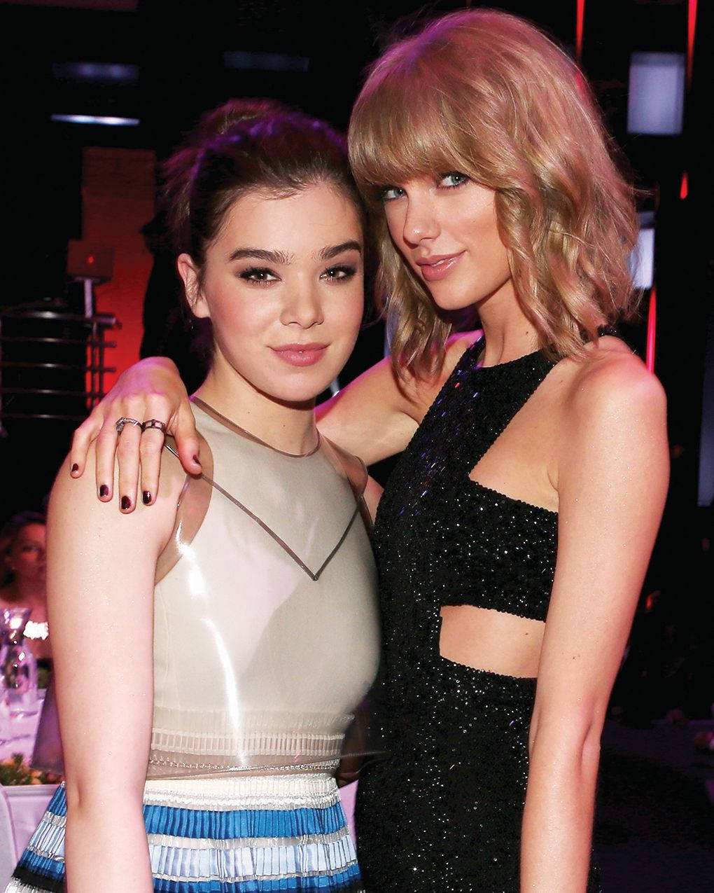 Hailee Steinfeld With Taylor Swift Background
