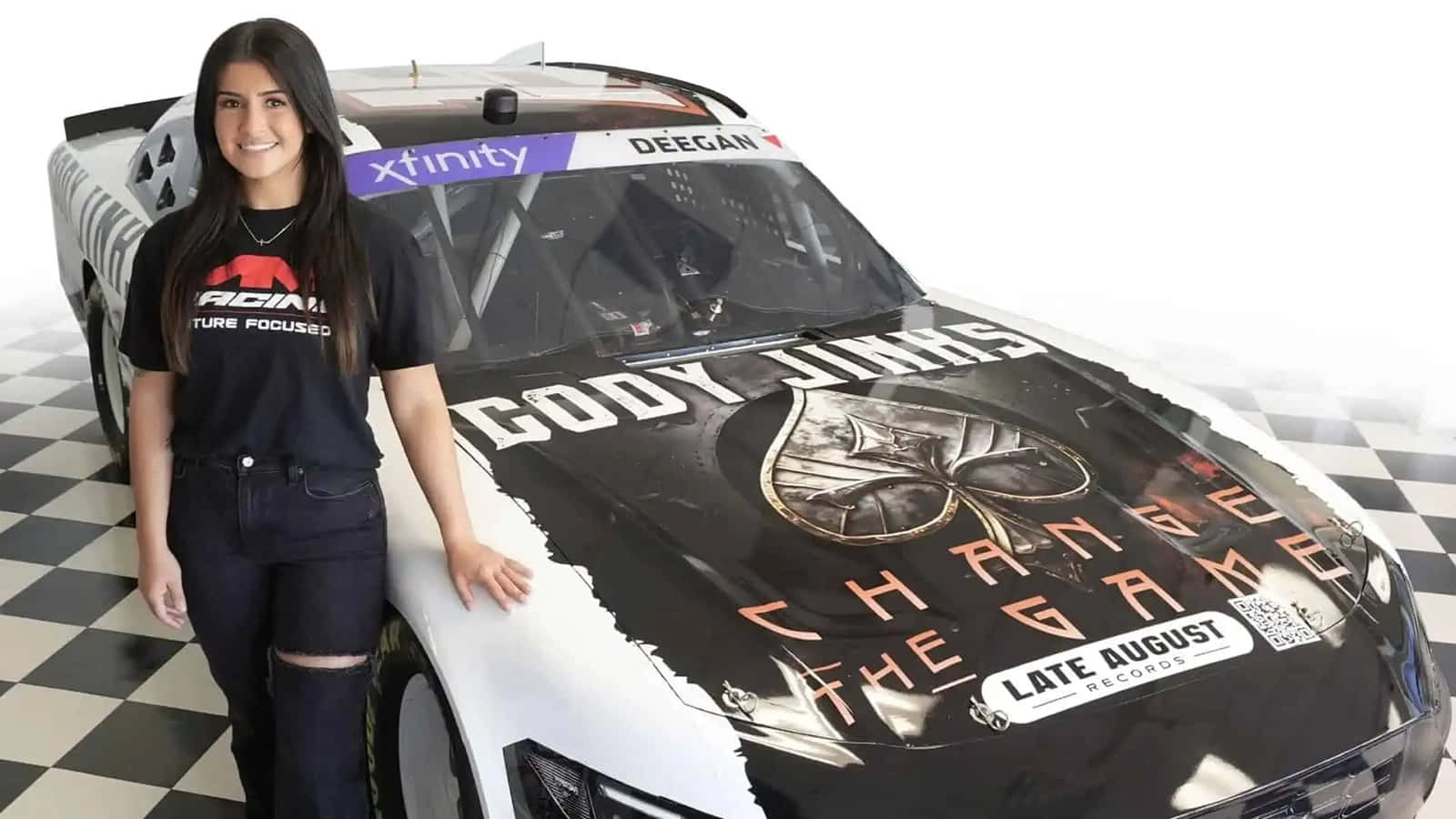 Download Hailie Deegan N A S C A R Racecar Promotion Wallpaper