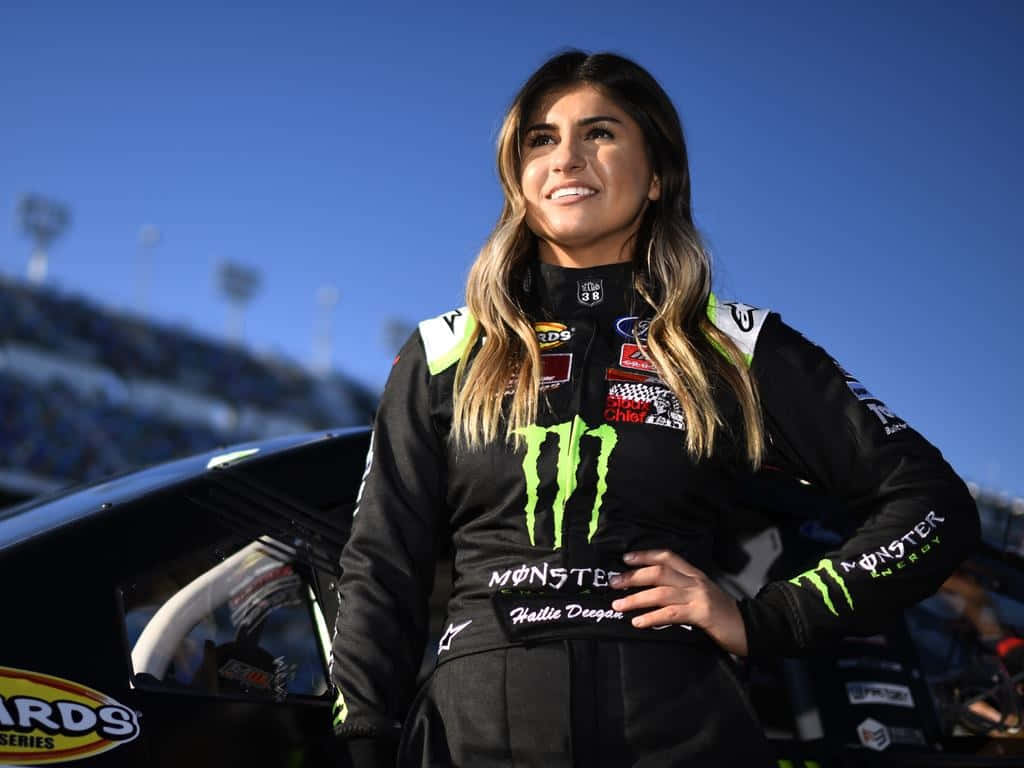 Download Hailie Deegan Racing Driver Portrait Wallpaper | Wallpapers.com