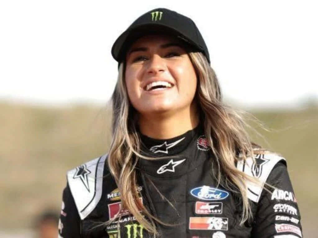 Hailie Deegan Racing Driver Smile Wallpaper