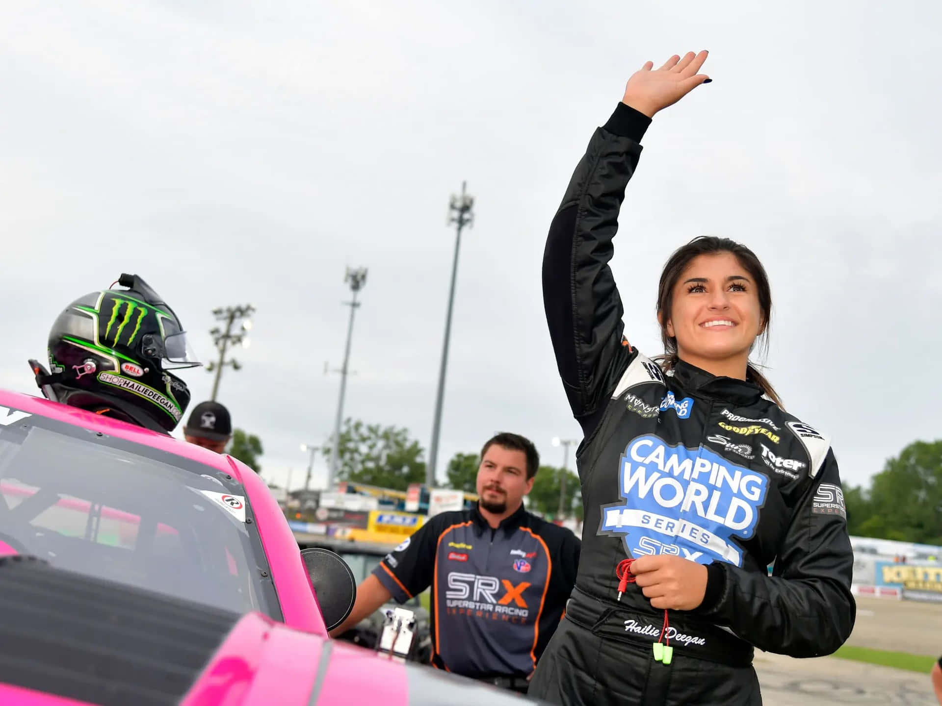 Hailie Deegan Racing Event Greeting Wallpaper