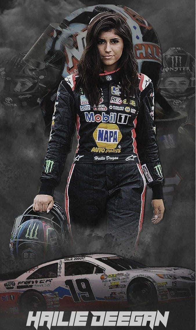 Hailie Deegan Racing Promotionele Poster Achtergrond