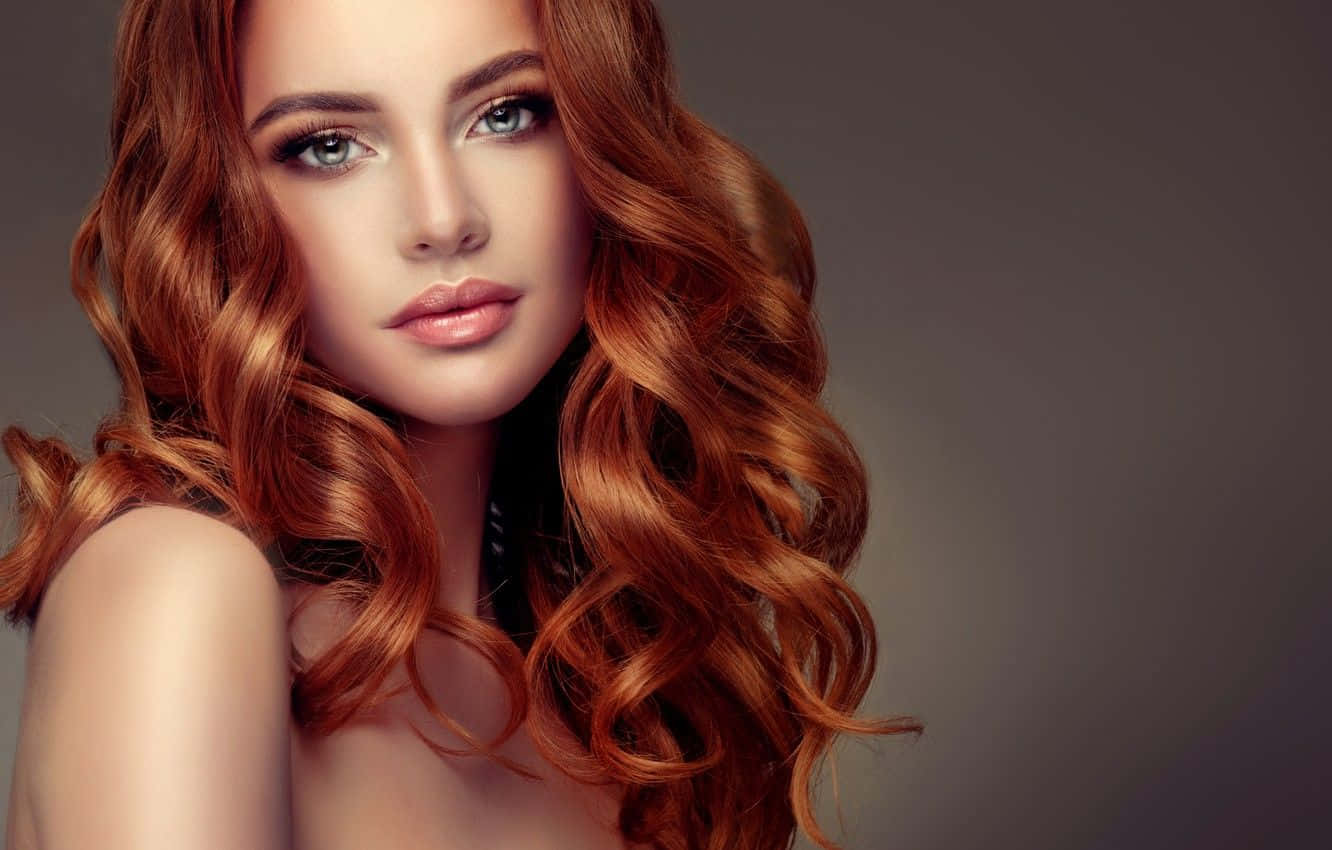 Beautiful Woman With Long Red Hair