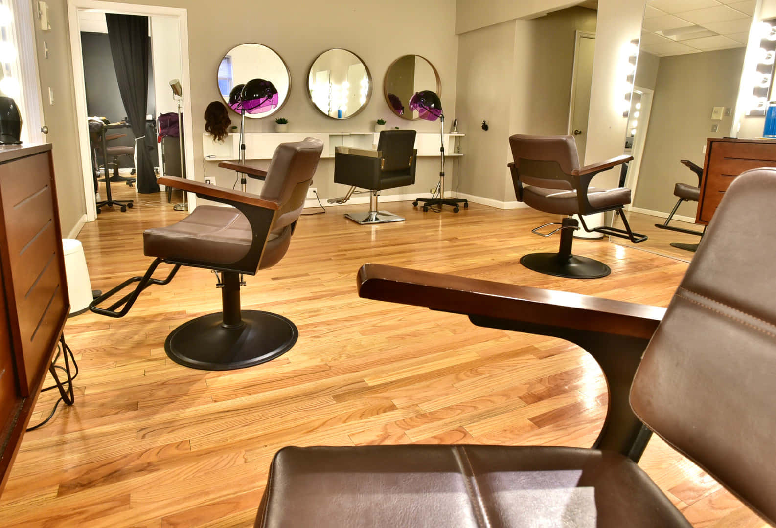 An Interior View of a Hair Salon