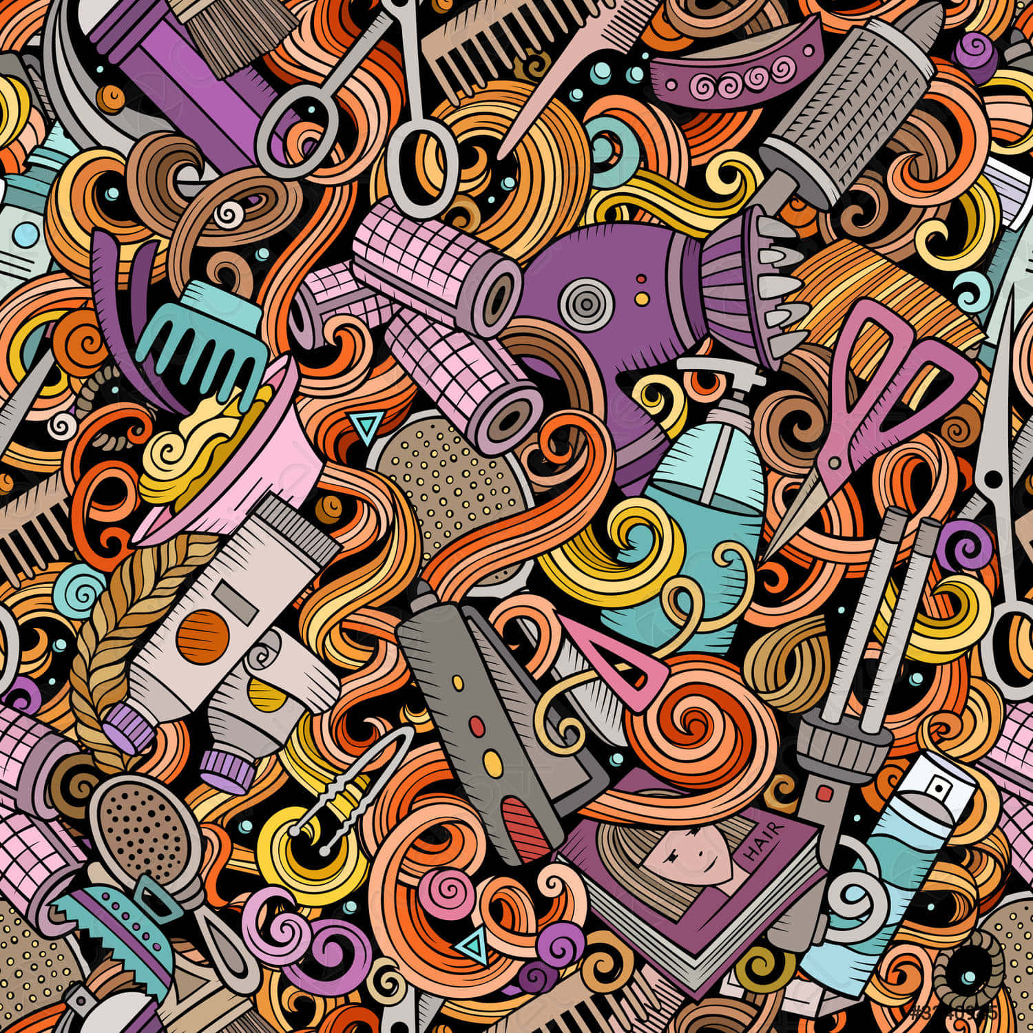 A Colorful Background With Many Different Items