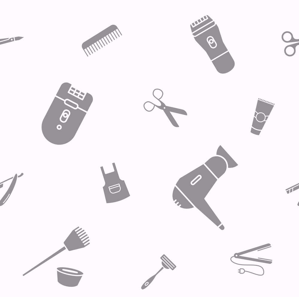 A Set Of Icons Of Hair Care Products