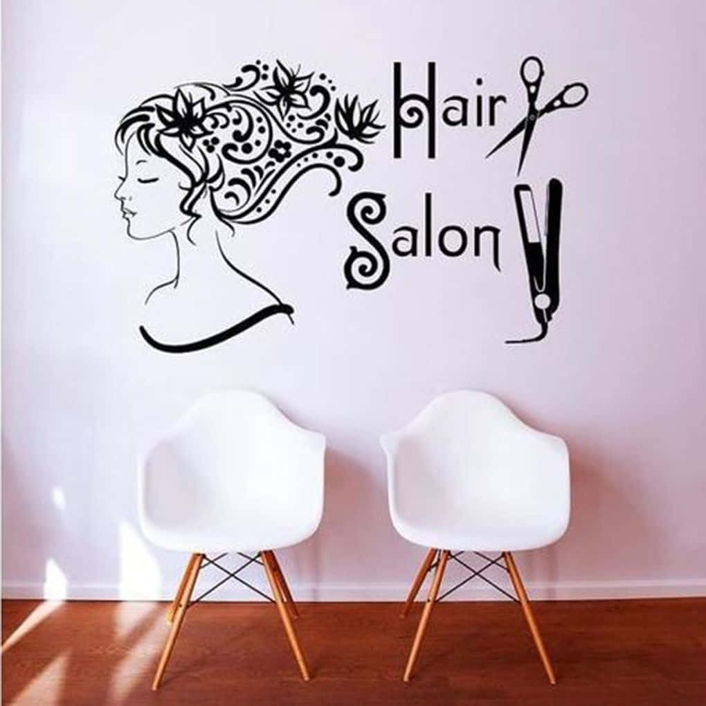 Hair Salon Wall Art_ Decor Wallpaper