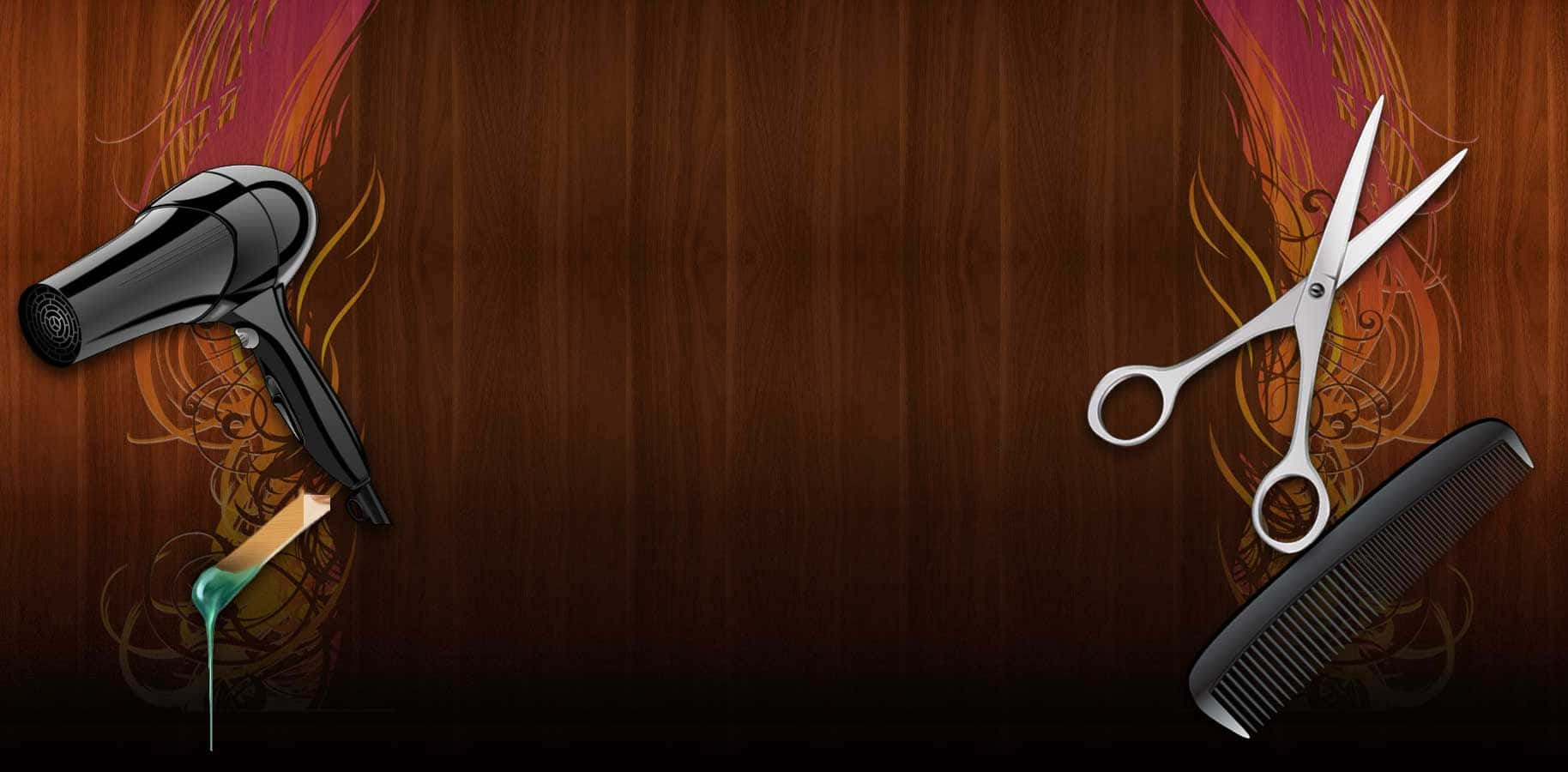 Hair Styling Tools Banner Wallpaper