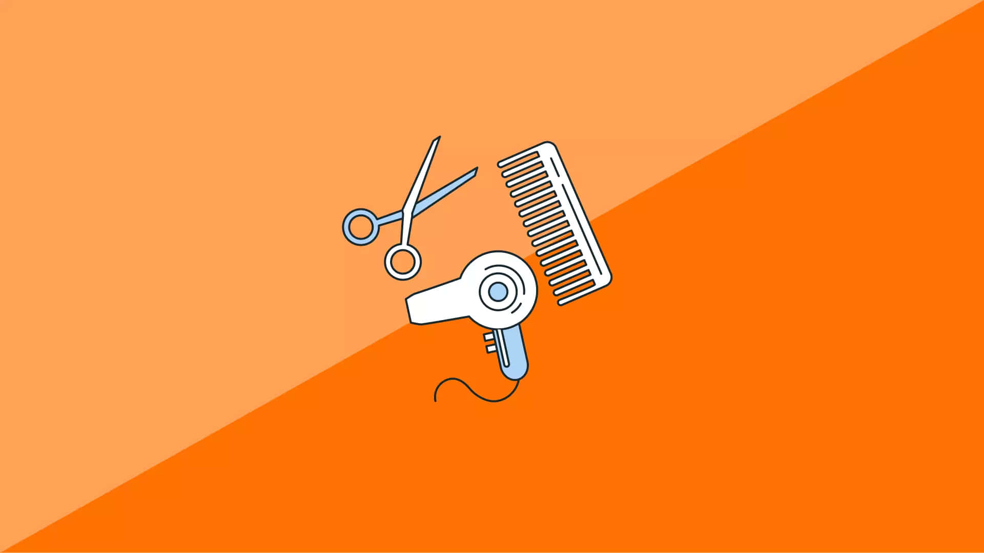 Hair Styling Tools Graphic Wallpaper