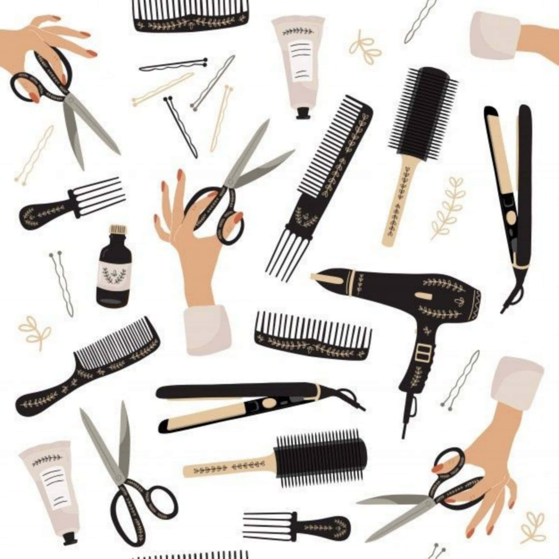 Hair Styling Toolsand Accessories Wallpaper